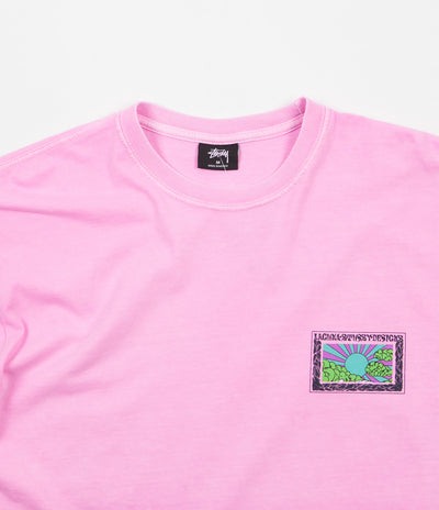 Stussy Horizon Pigment Dyed T-Shirt - Pink