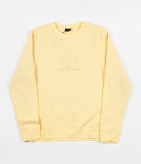 Stussy I.S.T. Applique Crewneck Sweatshirt - Pale Yellow