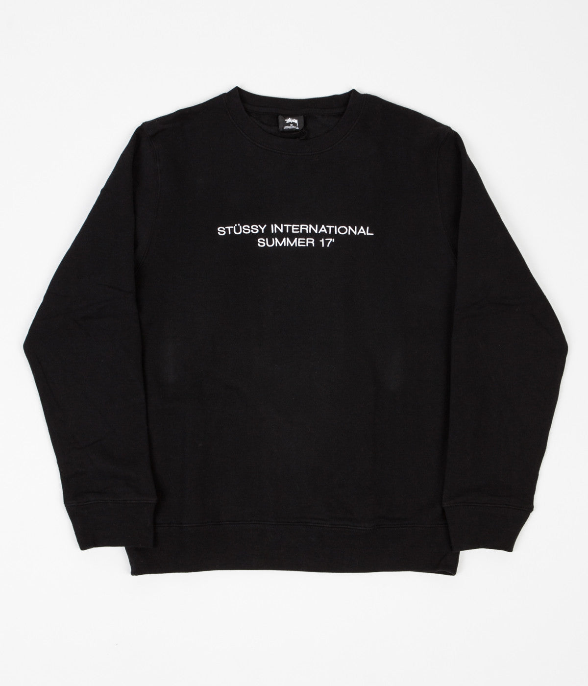 Stussy International Summer Applique Crewneck Sweatshirt - Black | Flatspot