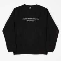 Stussy International Summer Applique Crewneck Sweatshirt - Black thumbnail