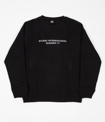 Stussy International Summer Applique Crewneck Sweatshirt - Black