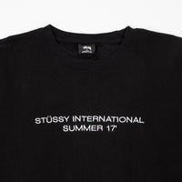 Stussy International Summer Applique Crewneck Sweatshirt - Black thumbnail