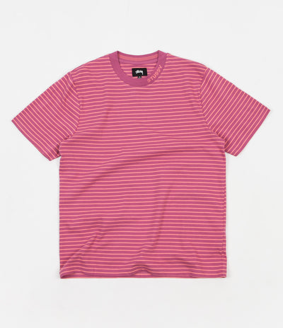 Stussy Jack Stripe T-Shirt - Berry