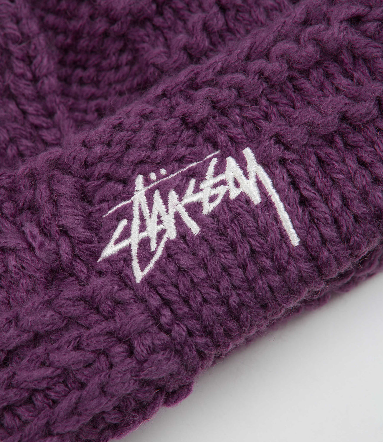purple stussy beanie