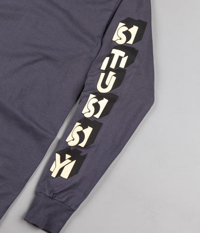Stussy Blocks Long Sleeve T-Shirt - Midnight