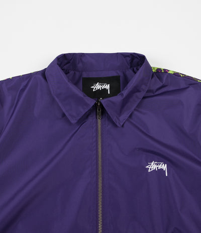 Stussy Leopard Panel Jacket - Purple