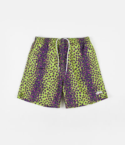 Stussy Leopard Water Shorts - Lime