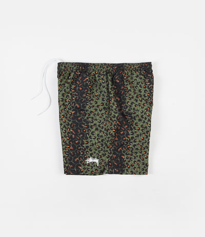 Stussy Leopard Water Shorts - Olive