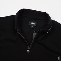 Stussy Lion Zip Pocket Polo Shirt - Black thumbnail