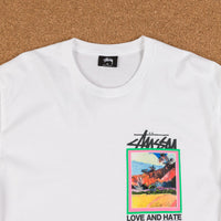 Stussy Love And Hate Long Sleeve T-Shirt - White thumbnail