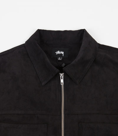 Stussy Micro Suede Work Shirt - Black