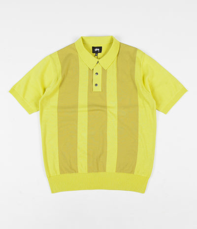 Stussy Miles Polo Sweatshirt - Lemon