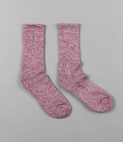 Stussy Mini SS-Link Crew Socks - Burgundy