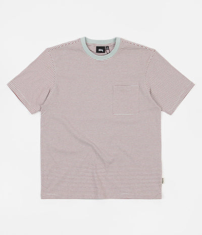 Stussy Mini Stripe T-Shirt - Sage