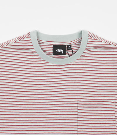 Stussy Mini Stripe T-Shirt - Sage