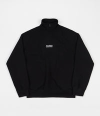 Stussy Mock Neck Half Zip Sweatshirt - Black
