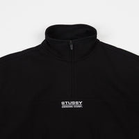 Stussy Mock Neck Half Zip Sweatshirt - Black thumbnail