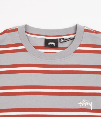 Stussy Multi Stripe T-Shirt - Grey