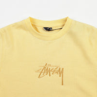 Stussy New Stock Applique Crewneck Sweatshirt - Pale Yellow thumbnail