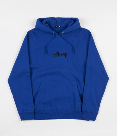 Stussy New Stock Applique Hooded Sweatshirt - Dark Blue