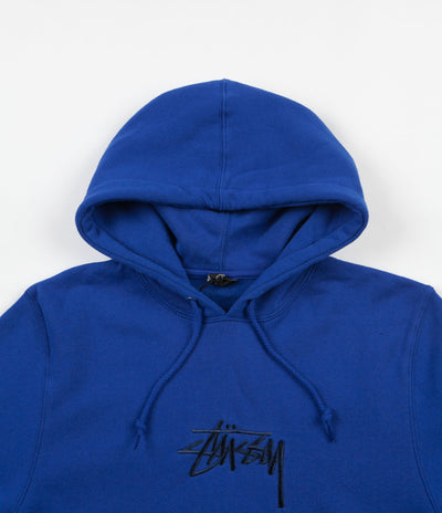 Stussy New Stock Applique Hooded Sweatshirt - Dark Blue
