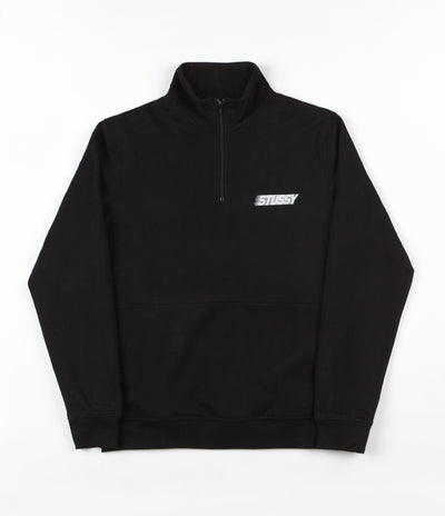 Stussy Nylon Panel Mockneck Sweatshirt - Black
