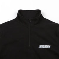 Stussy Nylon Panel Mockneck Sweatshirt - Black thumbnail