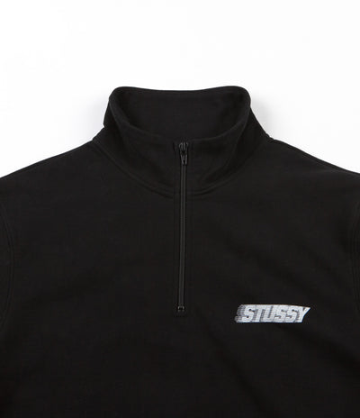 Stussy Nylon Panel Mockneck Sweatshirt - Black