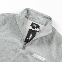 Stussy Nylon Panel Mockneck Sweatshirt - Grey Heather thumbnail
