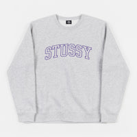 Stussy Outline Applique Crewneck Sweatshirt - Ash Heather thumbnail
