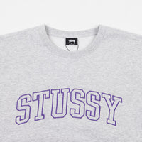 Stussy Outline Applique Crewneck Sweatshirt - Ash Heather thumbnail