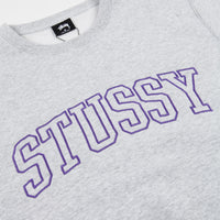 Stussy Outline Applique Crewneck Sweatshirt - Ash Heather thumbnail