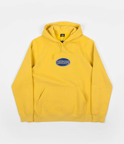 Stussy Oval Applique Hoodie - Yellow