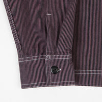 Stussy Overdyed Hickory Zip Shirt - Purple thumbnail
