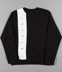 Stussy Paneled Crewneck Sweatshirt - Black