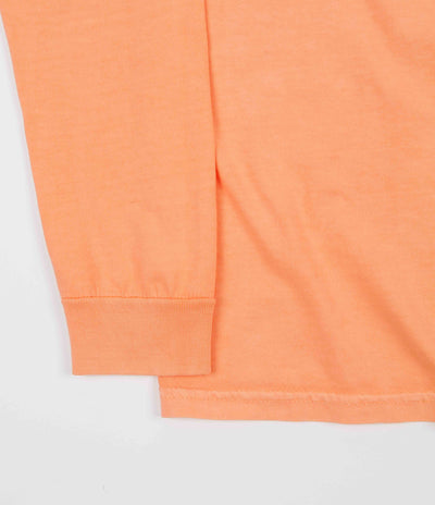 Stussy Peace Pigment Dyed Long Sleeve T-Shirt - Coral