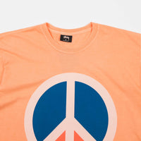 Stussy Peace Pigment Dyed Long Sleeve T-Shirt - Coral thumbnail