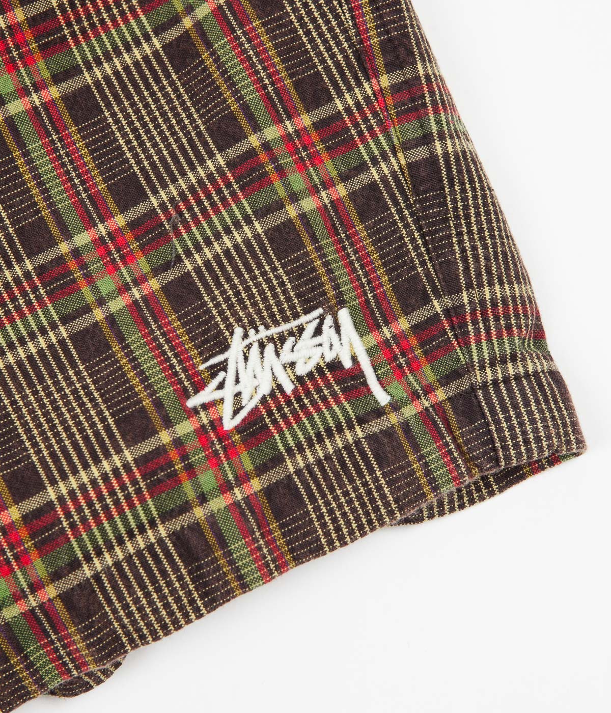 Stussy Plaid Mountain Shorts - Black | Flatspot