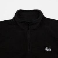 Stussy Polar Fleece Half Zip Sweatshirt - Black thumbnail