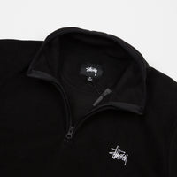 Stussy Polar Fleece Half Zip Sweatshirt - Black thumbnail