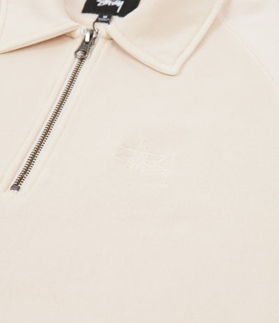 Stussy Polo Zip Fleece - Beige