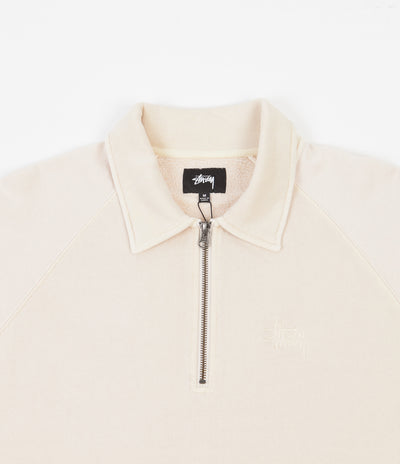 Stussy Polo Zip Fleece - Beige
