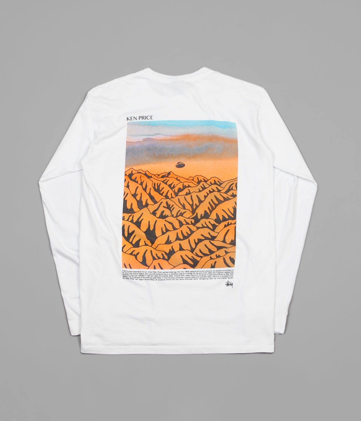 Stussy Primordial World Long Sleeve T Shirt White Flatspot