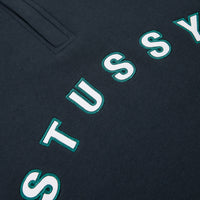 Stussy Quarter Zip Mock Neck Sweatshirt - Black thumbnail