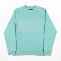 Stussy Reverse Fleece Panel Crewneck Sweatshirt - Green thumbnail