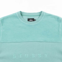 Stussy Reverse Fleece Panel Crewneck Sweatshirt - Green thumbnail