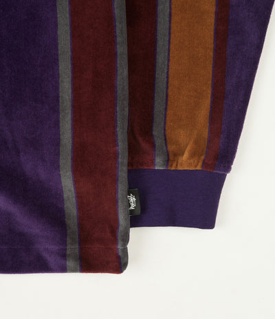 Stussy Roland Stripe Full Zip Jacket - Purple