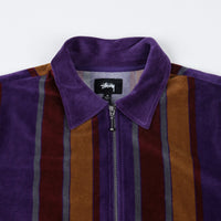 Stussy Roland Stripe Full Zip Jacket - Purple thumbnail