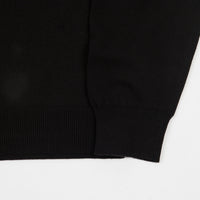 Stussy Rose Thorn Long Sleeve Zip Sweater - Black thumbnail