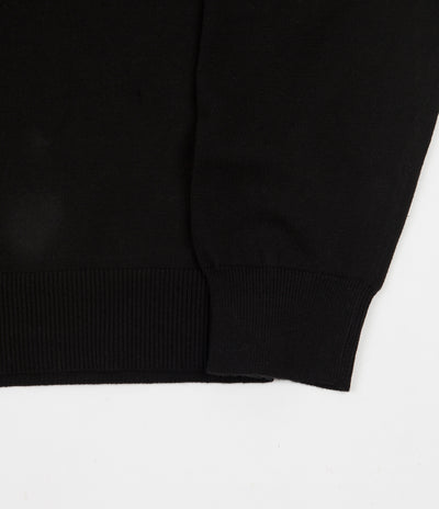 Stussy Rose Thorn Long Sleeve Zip Sweater - Black